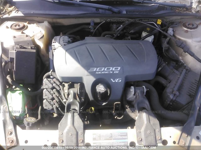 2G2WP522751167635 - 2005 PONTIAC GRAND PRIX Світло-коричневий фото 10