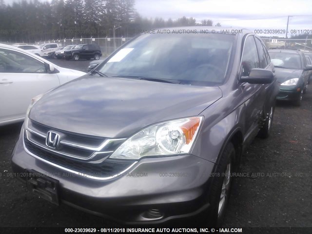 5J6RE4H52BL099755 - 2011 HONDA CR-V EX GRAY photo 2