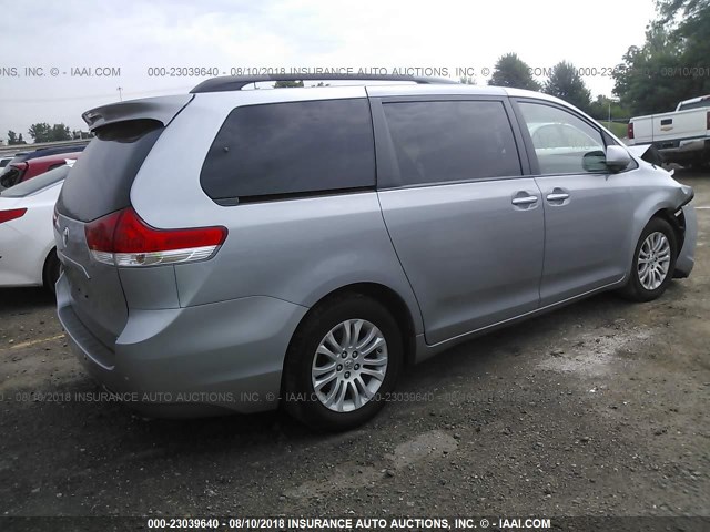 5TDYK3DC1CS237049 - 2012 TOYOTA SIENNA XLE/LIMITED GRAY photo 4