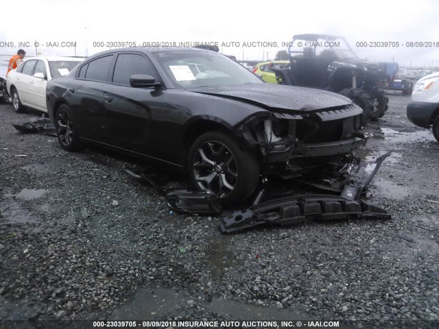 2C3CDXHG0FH901809 - 2015 DODGE CHARGER SXT GRAY photo 1