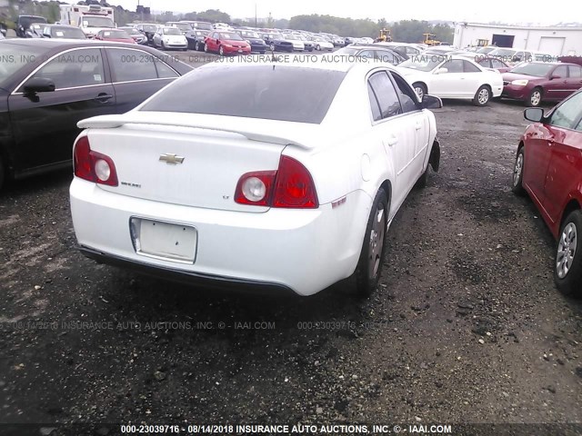 1G1ZH57B89F121950 - 2009 CHEVROLET MALIBU 1LT WHITE photo 4