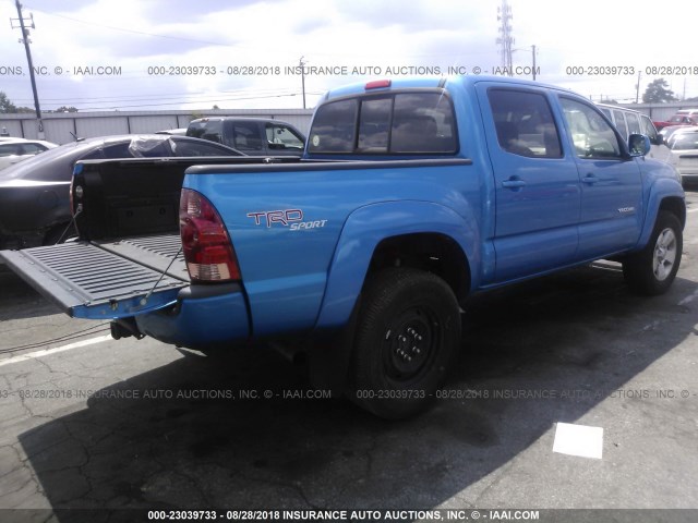3TMJU62N87M048826 - 2007 TOYOTA TACOMA DOUBLE CAB PRERUNNER BLUE photo 4
