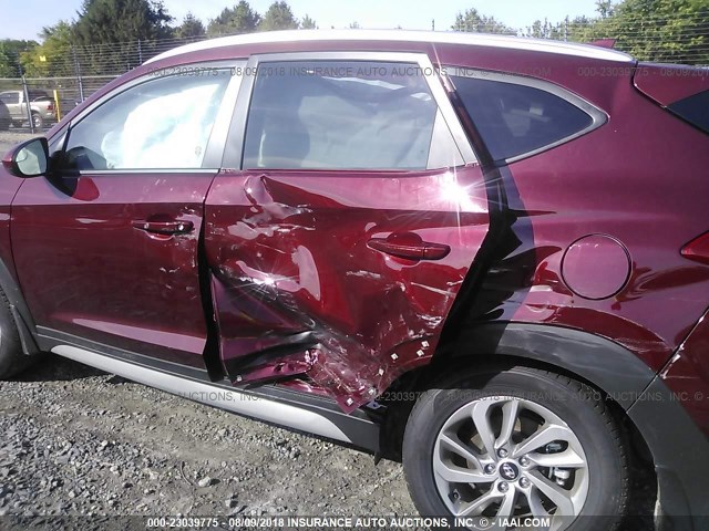 KM8J3CA40JU621839 - 2018 HYUNDAI TUCSON SEL/SEL PLUS MAROON photo 6