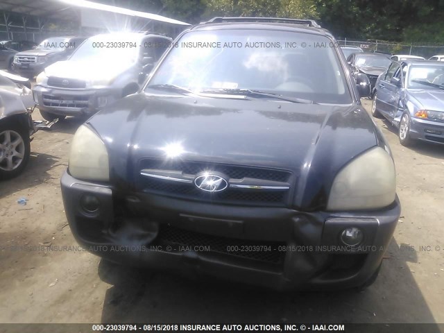 KM8JN12D05U182449 - 2005 HYUNDAI TUCSON GLS/LX BLACK photo 6