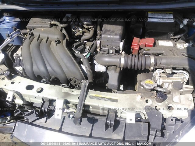 3N1CE2CP8FL419196 - 2015 NISSAN VERSA NOTE S/S PLUS/SV/SL/SR BLUE photo 10