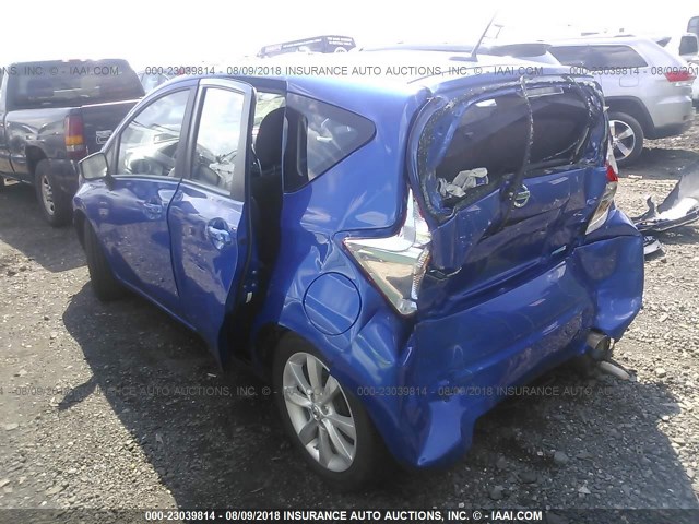 3N1CE2CP8FL419196 - 2015 NISSAN VERSA NOTE S/S PLUS/SV/SL/SR BLUE photo 3