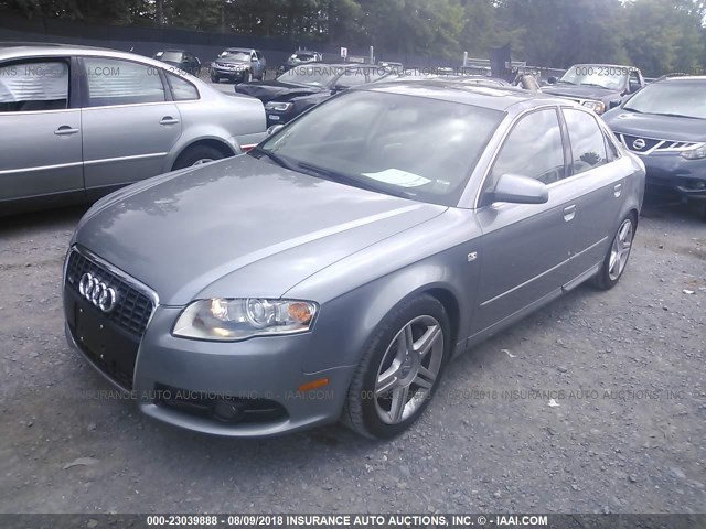 WAUDF78E18A116853 - 2008 AUDI A4 2.0T QUATTRO GRAY photo 2