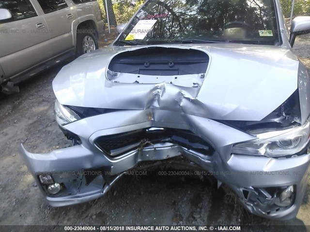 JF1VA1B6XG9832578 - 2016 SUBARU WRX SILVER photo 6