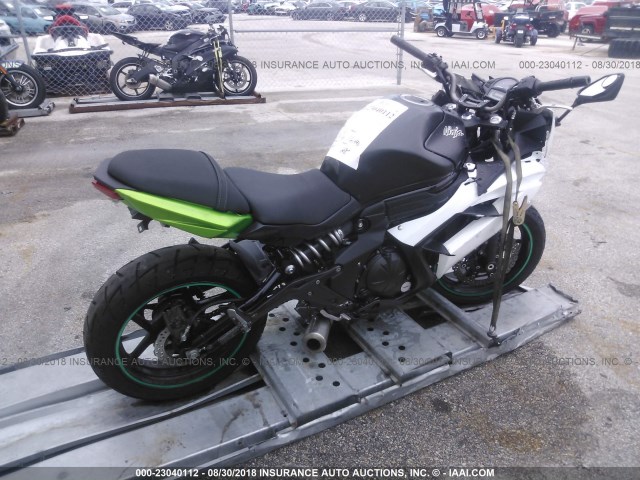 JKAEXEF15EDA16867 - 2014 KAWASAKI EX650 F WHITE photo 4