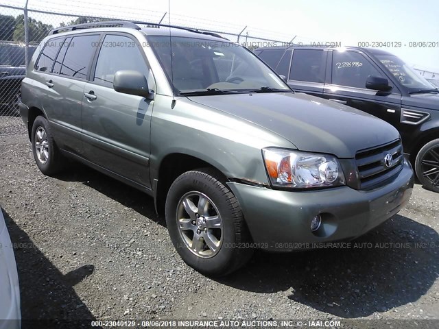 JTEDP21A440041362 - 2004 TOYOTA HIGHLANDER LIMITED GREEN photo 1