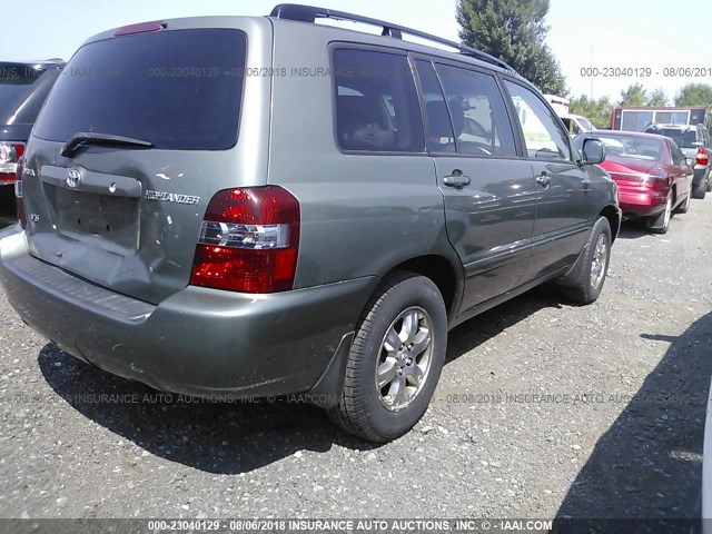 JTEDP21A440041362 - 2004 TOYOTA HIGHLANDER LIMITED GREEN photo 4