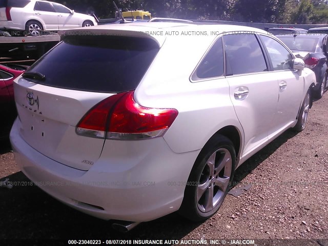 4T3BK11A19U017995 - 2009 TOYOTA VENZA WHITE photo 4