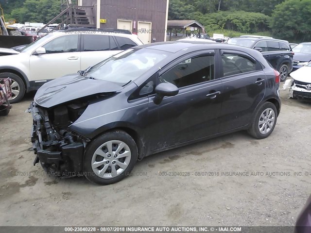 KNADN5A33D6191731 - 2013 KIA RIO EX/SX GRAY photo 2