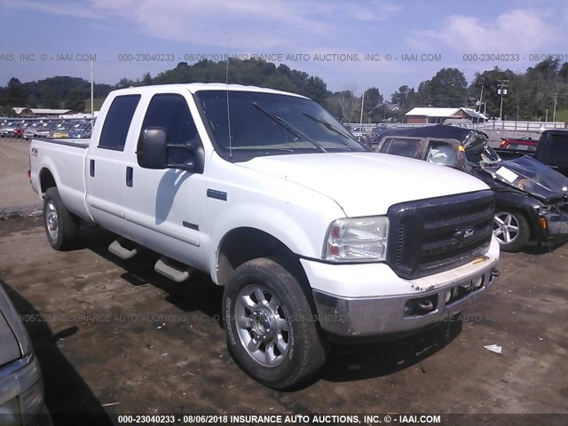 1FTWW31P75EB44287 - 2005 FORD F350 SRW SUPER DUTY WHITE photo 1