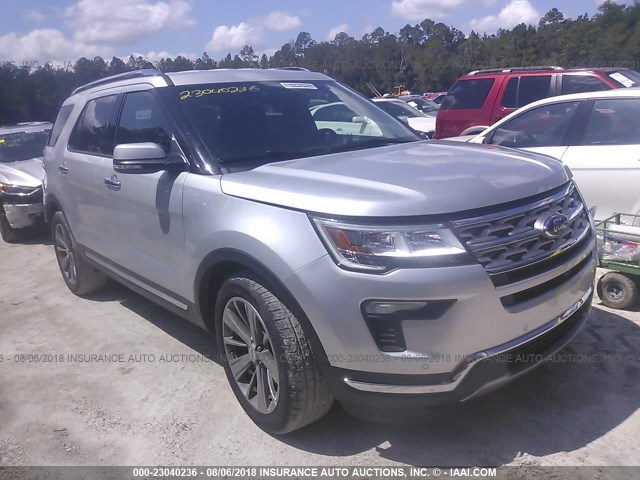 1FM5K7F86JGA98901 - 2018 FORD EXPLORER LIMITED SILVER photo 1