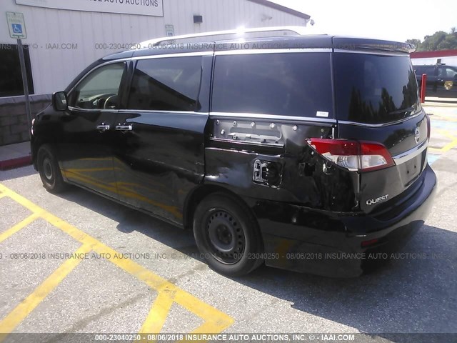 JN8AE2KP4C9041604 - 2012 NISSAN QUEST S/SV/SL/LE BLACK photo 3