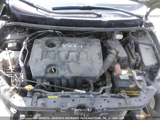 2T1KU4EE5AC323377 - 2010 TOYOTA COROLLA MATRIX  GRAY photo 10