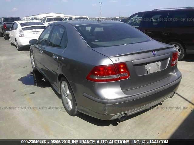 YS3FH41U661102393 - 2006 SAAB 9-3 AERO GRAY photo 3