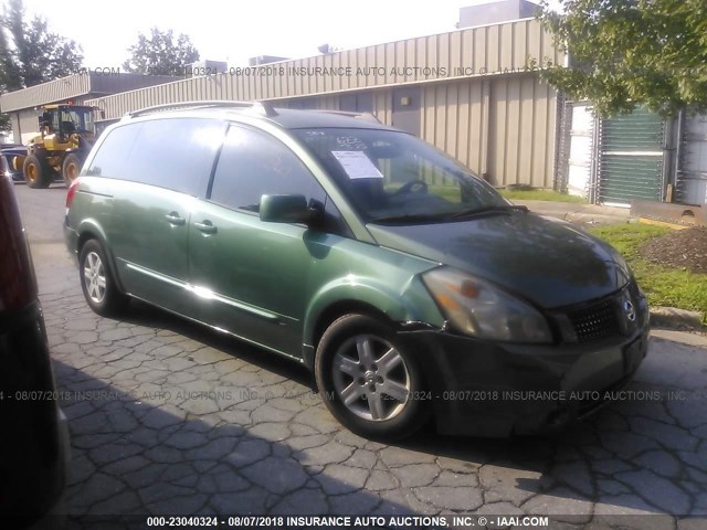 5N1BV28U24N315979 - 2004 NISSAN QUEST S/SE/SL GREEN photo 1