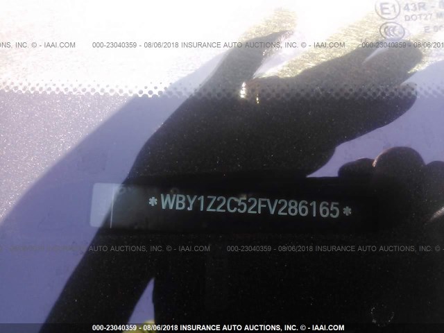 WBY1Z2C52FV286165 - 2015 BMW I3 BEV WHITE photo 9