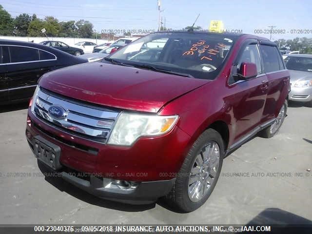 2FMDK49C28BA57824 - 2008 FORD EDGE LIMITED RED photo 2