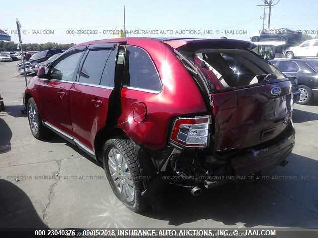 2FMDK49C28BA57824 - 2008 FORD EDGE LIMITED RED photo 3