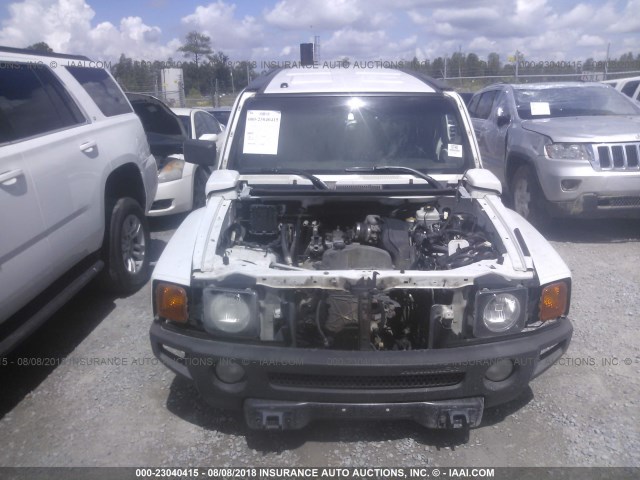 5GTDN13E178187317 - 2007 HUMMER H3 WHITE photo 6