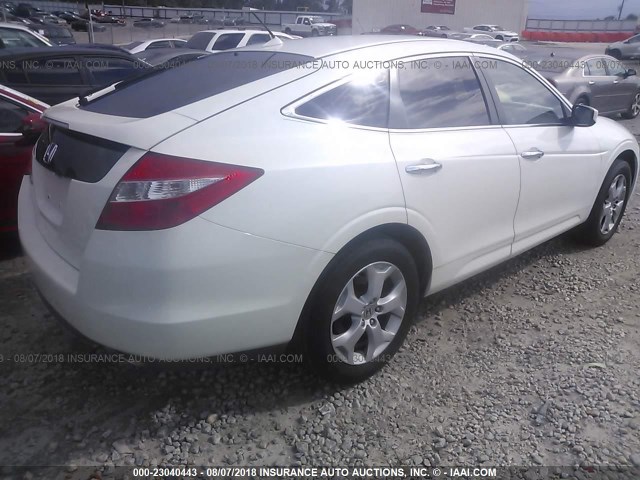 5J6TF2H54BL007780 - 2011 HONDA ACCORD CROSSTOUR EXL WHITE photo 4