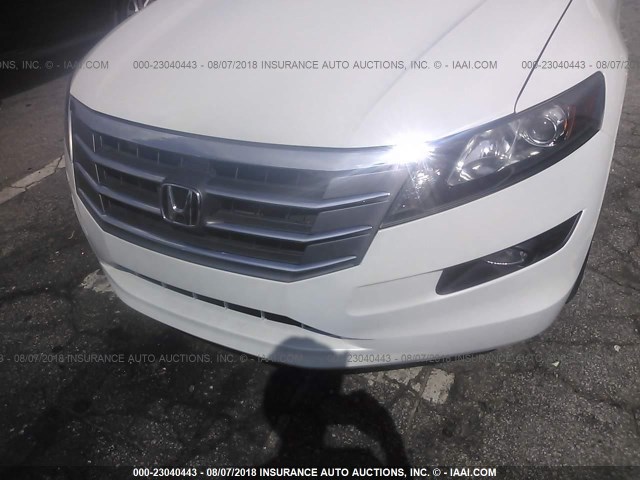 5J6TF2H54BL007780 - 2011 HONDA ACCORD CROSSTOUR EXL WHITE photo 6