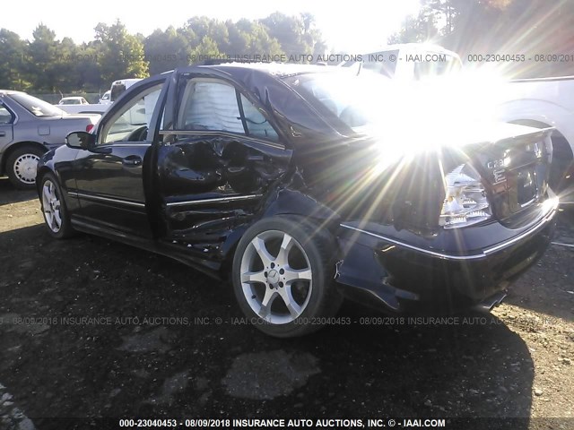 WDBRF52H57F890023 - 2007 MERCEDES-BENZ C 230 BLACK photo 3