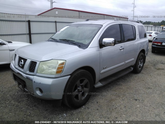 5N1AA08A75N702269 - 2005 NISSAN ARMADA SE/LE SILVER photo 2