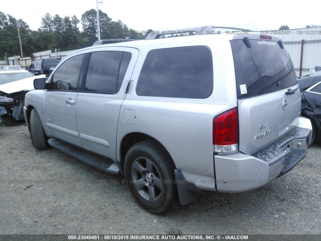 5N1AA08A75N702269 - 2005 NISSAN ARMADA SE/LE SILVER photo 3