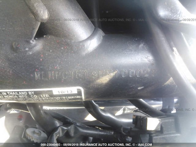 MLHPC4518E5100028 - 2014 HONDA CB500 F BLACK photo 10