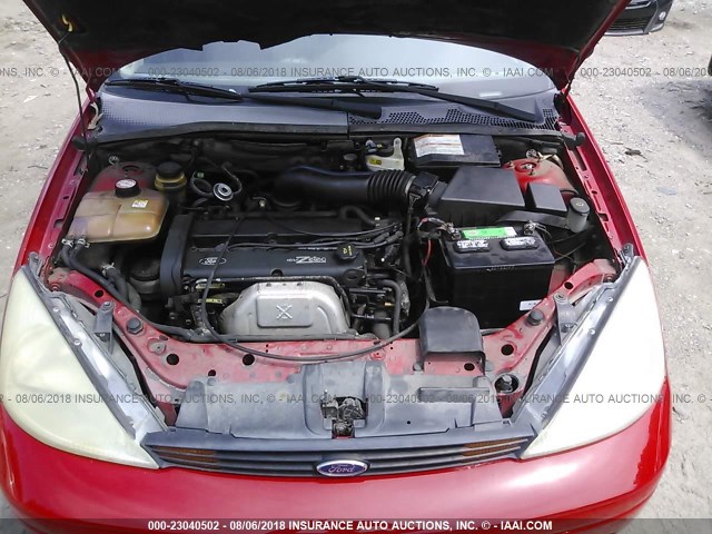 1FAHP34331W227952 - 2001 FORD FOCUS SE/SE SPORT RED photo 10