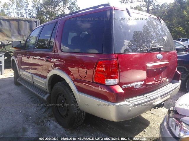 1FMFU17595LA20559 - 2005 FORD EXPEDITION EDDIE BAUER RED photo 3