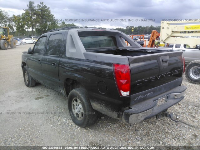 3GNEC12T44G145870 - 2004 CHEVROLET AVALANCHE C1500 BLACK photo 3