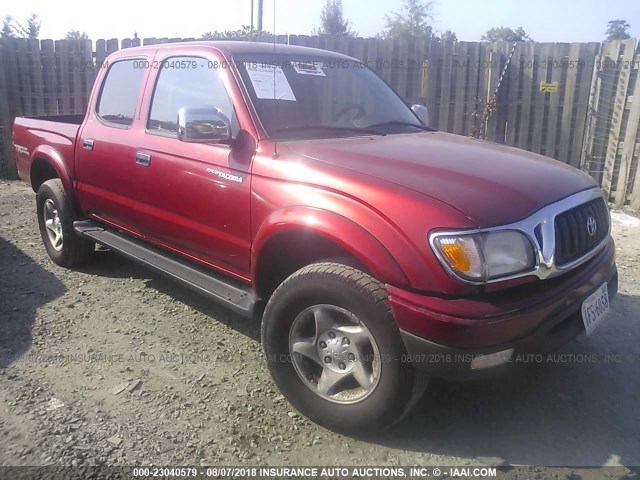 5TEHN72N73Z261636 - 2003 TOYOTA TACOMA DOUBLE CAB RED photo 1