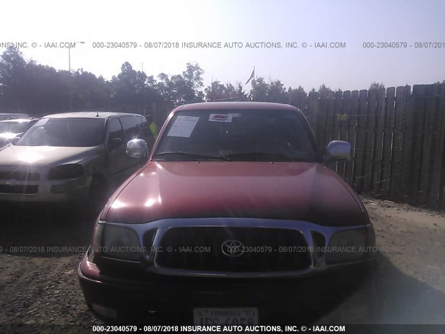 5TEHN72N73Z261636 - 2003 TOYOTA TACOMA DOUBLE CAB RED photo 6