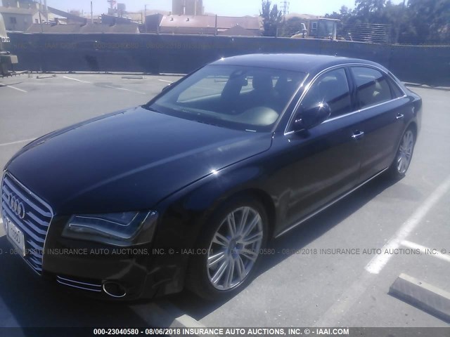 WAURVAFD7CN020534 - 2012 AUDI A8 L QUATTRO BLACK photo 2