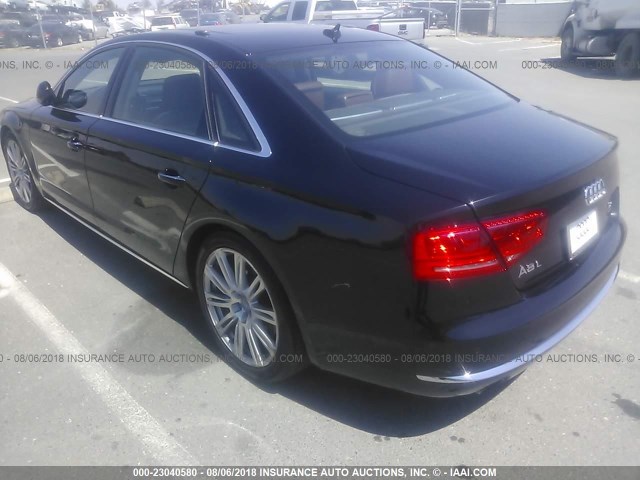 WAURVAFD7CN020534 - 2012 AUDI A8 L QUATTRO BLACK photo 3