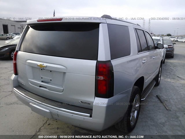 1GNSKCKC6JR250889 - 2018 CHEVROLET Tahoe K1500 PREMIER SILVER photo 4