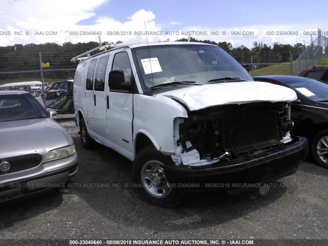 1GCGG25V761151446 - 2006 CHEVROLET EXPRESS G2500  WHITE photo 1