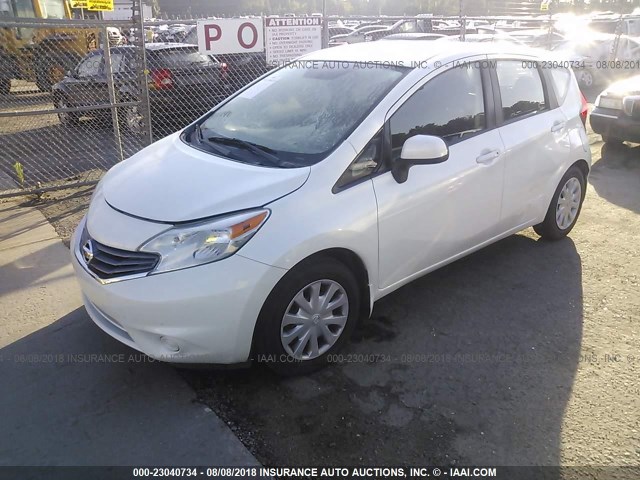 3N1CE2CP3EL386171 - 2014 NISSAN VERSA NOTE S/S PLUS/SV/SL WHITE photo 2