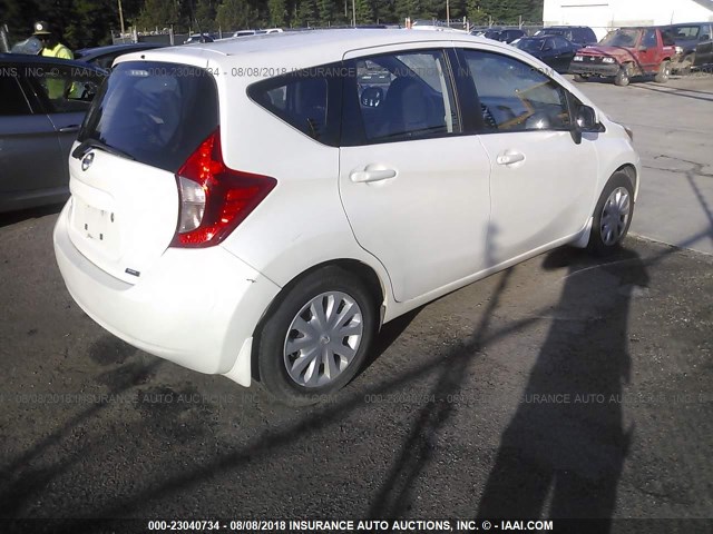 3N1CE2CP3EL386171 - 2014 NISSAN VERSA NOTE S/S PLUS/SV/SL WHITE photo 4