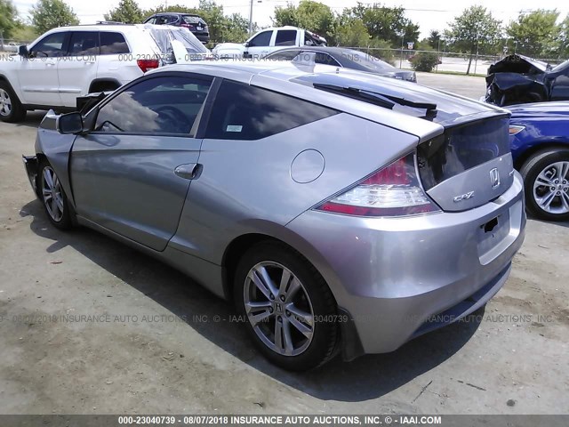 JHMZF1D69BS001664 - 2011 HONDA CR-Z EX GRAY photo 3