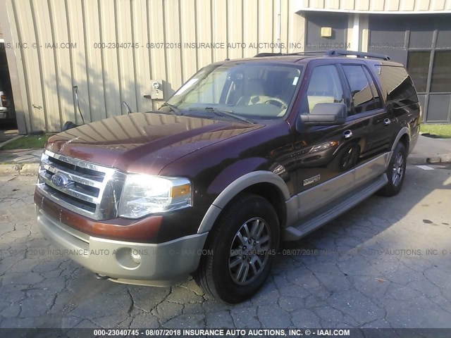 1FMFK18537LA73880 - 2007 FORD EXPEDITION EL EDDIE BAUER RED photo 2