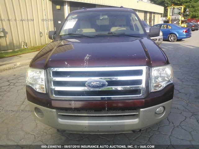 1FMFK18537LA73880 - 2007 FORD EXPEDITION EL EDDIE BAUER RED photo 6