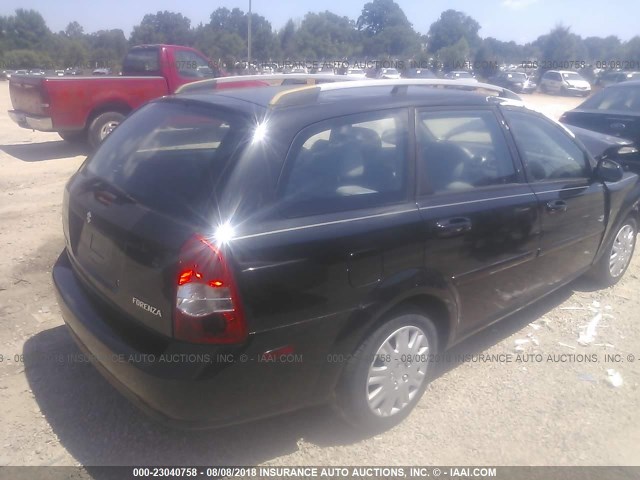 KL5JD86Z16K299689 - 2006 SUZUKI FORENZA BLACK photo 4