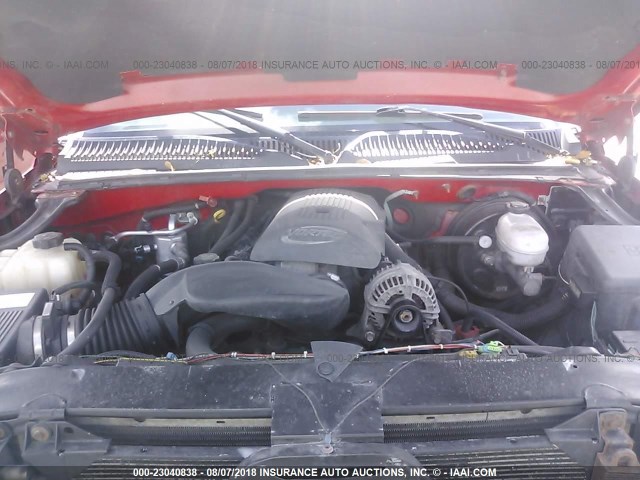 1GCEK14V15Z172083 - 2005 CHEVROLET SILVERADO 红色 照片 10