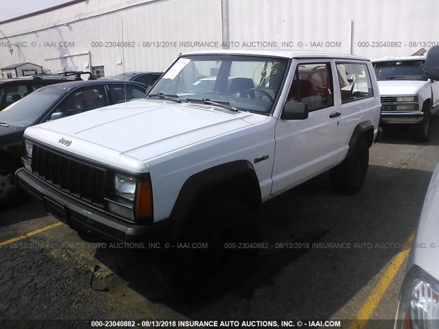 1J4FJ27P9PL621388 - 1993 JEEP CHEROKEE WHITE photo 2